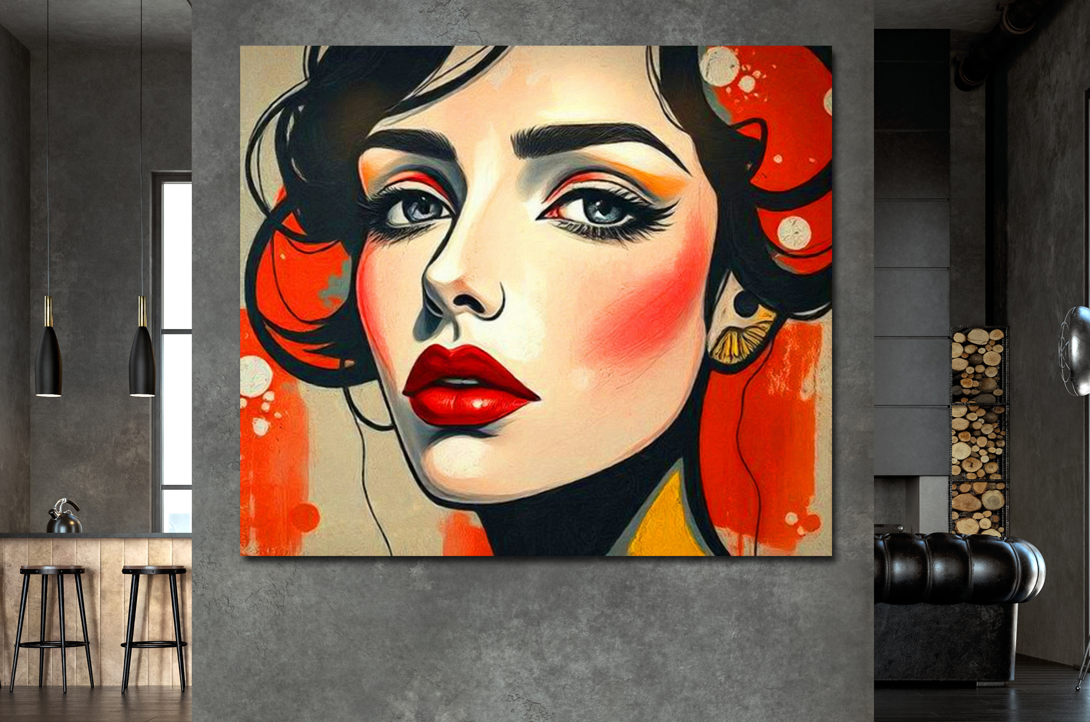 buntes gesicht gemalt originalwerk kaufen -peggy liebenow_4